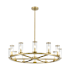 Alora Lighting Revolve 12 Light 33" Wide Taper Candle Chandelier Natural Brass
