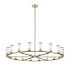 Alora Lighting Revolve 18 Light 47" Wide Taper Candle Chandelier Natural Brass