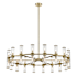 Alora Lighting Revolve 36 Light 47" Wide Taper Candle Chandelier Natural Brass