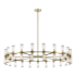 Alora Lighting Revolve 42 Light 60" Wide Taper Candle Chandelier Natural Brass