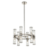 Alora Lighting Revolve 12 Light 17" Wide Taper Candle Chandelier Polished Nickel