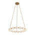 Alora Lighting Marni 33" Wide LED Ring Chandelier Natural Brass
