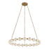 Alora Lighting Marni 42" Wide LED Ring Chandelier Natural Brass