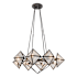 Alora Lighting Cairo 6 Light 30" Wide Chandelier Urban Bronze / Clear Ribbed Glass