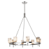 Alora Lighting Lucian 8 Light 37" Wide Ring Chandelier Polished Nickel / Alabaster
