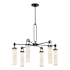 Alora Lighting Wynwood 6 Light 32" Wide Chandelier Urban Bronze / Glossy Opal Glass