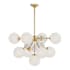 Alora Lighting Celia 8 Light 25" Wide Sputnik Chandelier Brushed Gold / Opal Glass