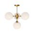 Alora Lighting Nouveau 4 Light 26" Wide Chandelier with Opal Glass Shades Aged Gold