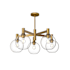 Alora Lighting Castilla 5 Light 30" Wide Chandelier with Clear Glass Shades Aged Gold