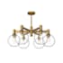 Alora Lighting Castilla 6 Light 30" Wide Chandelier with Clear Glass Shades Aged Gold