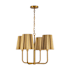 Alora Lighting Plisse 4 Light 23" Wide Chandelier Aged Gold