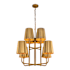 Alora Lighting Plisse 8 Light 30" Wide Chandelier Aged Gold