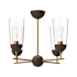 Alora Lighting Emil 4 Light 25" Wide Chandelier Aged Gold / Walnut