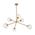 Alora Lighting Cassia 6 Light 40" Wide Sputnik Chandelier Aged Brass / Clear Glass
