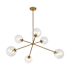 Alora Lighting Cassia 6 Light 40" Wide Sputnik Chandelier Aged Brass / Clear Glass