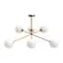 Alora Lighting Cassia 6 Light 40" Wide Chandelier with Opal Glass Shades Aged Gold