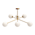 Alora Lighting Cassia 6 Light 40" Wide Chandelier with Opal Glass Shades Aged Gold