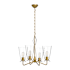 Alora Lighting Salem 4 Light 23" Wide Chandelier with Clear Glass Shades Brushed Gold