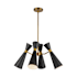 Alora Lighting Blake 4 Light 24" Wide Chandelier Matte Black / Aged Gold