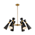 Alora Lighting Blake 6 Light 32" Wide Chandelier Matte Black / Aged Gold