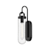 Alora Lighting Lancaster 18" Tall Wall Sconce Black / Clear Bubble Glass