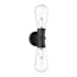 Alora Lighting Marcel 2 Light 8" Tall Wall Sconce Black / Clear Bubble Glass