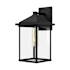 Alora Lighting Larchmont 13" Tall Outdoor Wall Sconce with Clear Glass Shade Black Textured
