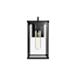 Alora Lighting Brentwood 12" Tall Outdoor Wall Sconce with Clear Glass Shade Black Textured