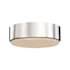 Alora Lighting Blanco 8" Wide LED Flush Mount Drum Ceiling Fixture Polished Nickel / Alabaster