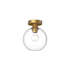 Alora Lighting Castilla 8" Wide Semi-Flush Globe Ceiling Fixture with Clear Glass Shade Aged Gold