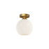 Alora Lighting Castilla 8" Wide Semi-Flush Globe Ceiling Fixture with Opal Glass Shade Aged Gold