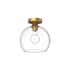 Alora Lighting Castilla 10" Wide Semi-Flush Globe Ceiling Fixture with Clear Glass Shade Aged Gold