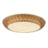 Alora Lighting Merida 3 Light 21" Wide Flush Mount Bowl Ceiling Fixture with Rattan and Frosted Glass Shade Rattan