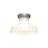 Alora Lighting Westlake 11" Wide Semi-Flush Ceiling Fixture with Glossy Opal Glass Shade Brushed Nickel