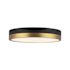 Alora Lighting Adelaide 11" Wide Switchable White LED Flush Mount Drum Ceiling Fixture Aged Gold / Matte Black