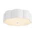 Alora Lighting Blossom 3 Light 14" Wide Flush Mount Drum Ceiling Fixture Antique White