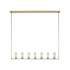 Alora Lighting Revolve 7 Light 4" Wide Taper Candle Chandelier Natural Brass
