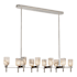 Alora Lighting Lucian 10 Light 52" Wide Linear Pendant Polished Nickel / Alabaster
