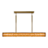 Alora Lighting Maris 42" Wide LED Linear Chandelier with Rattan Shade Brushed Gold