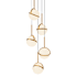 Alora Lighting Globo 17" Wide LED Multi Light Pendant with Frosted Acrylic Shades Brushed Gold