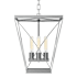 Alora Lighting Lattice 4 Light 17" Wide Multi Light Pendant Polished Chrome