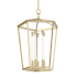 Alora Lighting Delphine 17" Wide LED Pendant Natural Brass