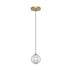 Alora Lighting Marni 4" Wide LED Mini Pendant Natural Brass