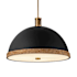Alora Lighting Doral 3 Light 25" Wide Pendant Matte Black / Vintage Brass