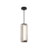 Alora Lighting Alai 16" Tall 2700K LED Mini Pendant Urban Bronze / Ribbed Glass