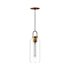 Alora Lighting Soji 5" Wide Mini Pendant with Clear Glass Shade Aged Gold