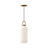 Alora Lighting Soji 5" Wide Mini Pendant with Frosted Glass Shade Aged Gold