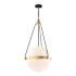 Alora Lighting Harmony 4 Light 18" Wide Pendant Brushed Gold / Glossy Opal