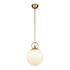 Alora Lighting Fiore 10" Wide Pendant Brushed Gold / Glossy Opal Glass
