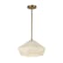 Alora Lighting Krysta 12" Wide Pendant Brushed Gold / Opal Glass
